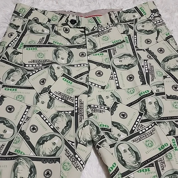 OPPO SUITS SET Stylish Money Print Blazer/ Pant  Green and Black - Picture 9 of 15